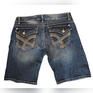 Union Bay embroidered‎ denim jeans shorts size 13